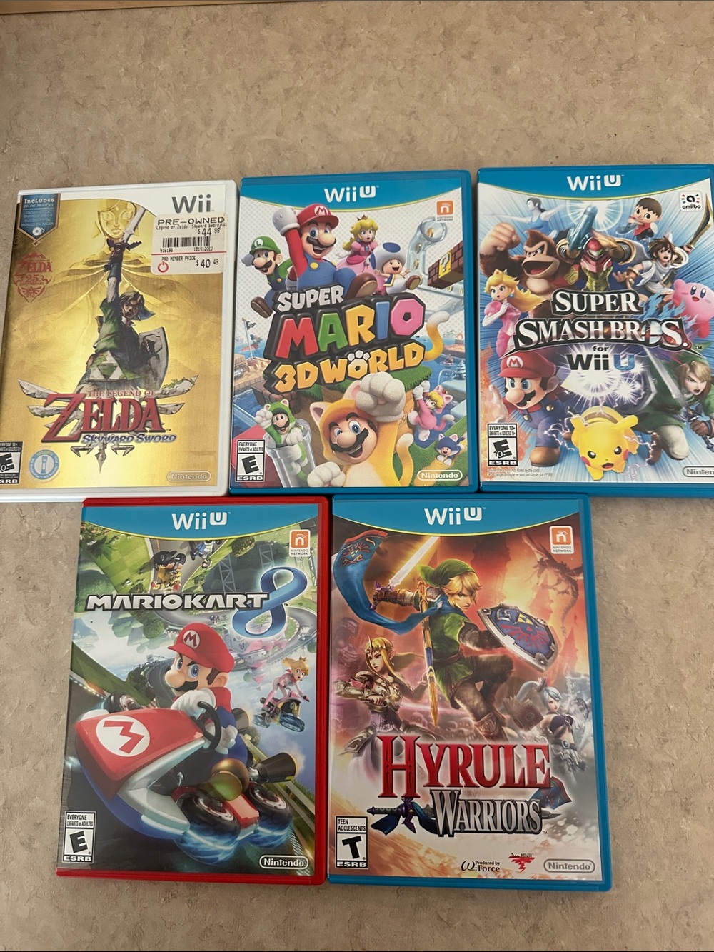 Lot of 5 Wii Empty Cases- No Games